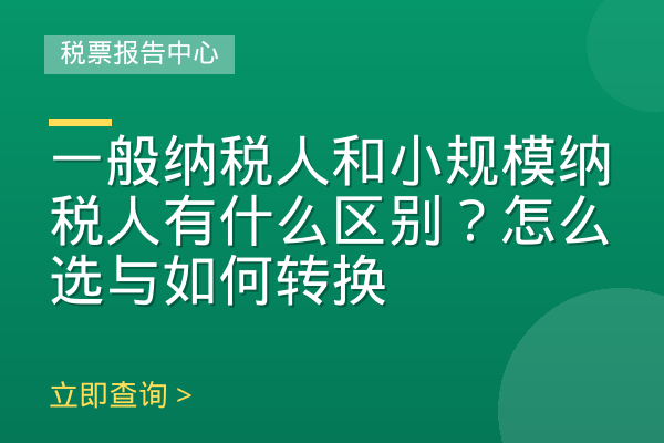 一般纳税人和小规模纳税人有什么区别？怎么选与如何转换